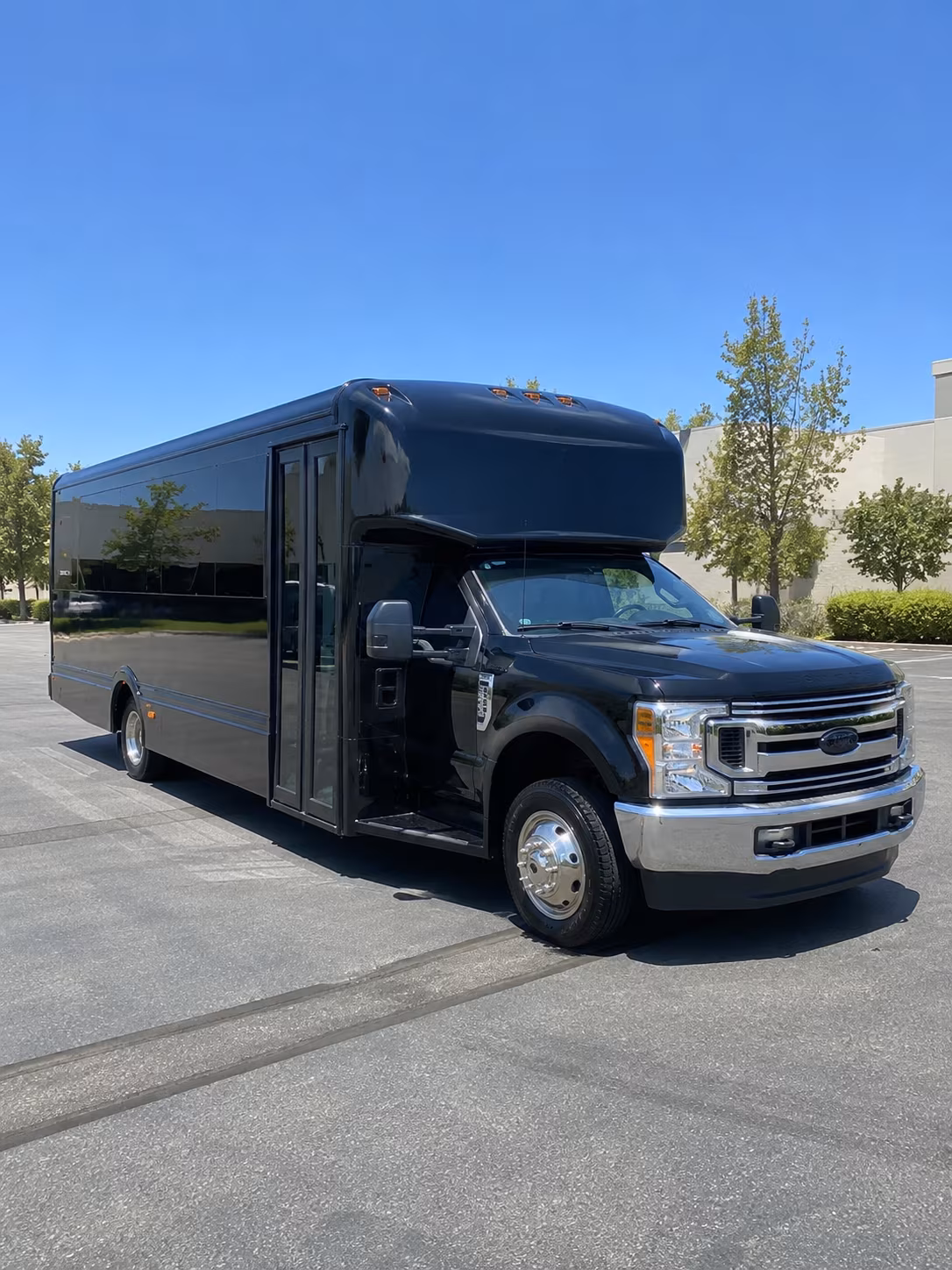 Friends laughing during a party bus celebration in Virginia Beach