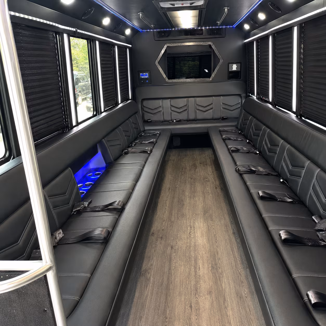 Virginia Beach Bachelor & Bachelorette Transportation party bus exterior