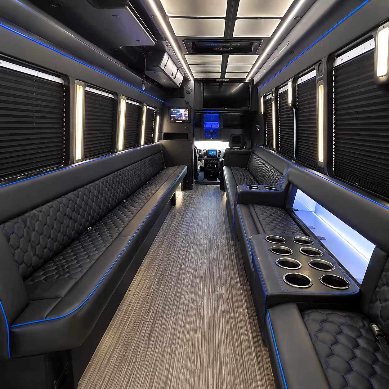 Virginia Beach Concert & Music Festival Transportation party bus interior