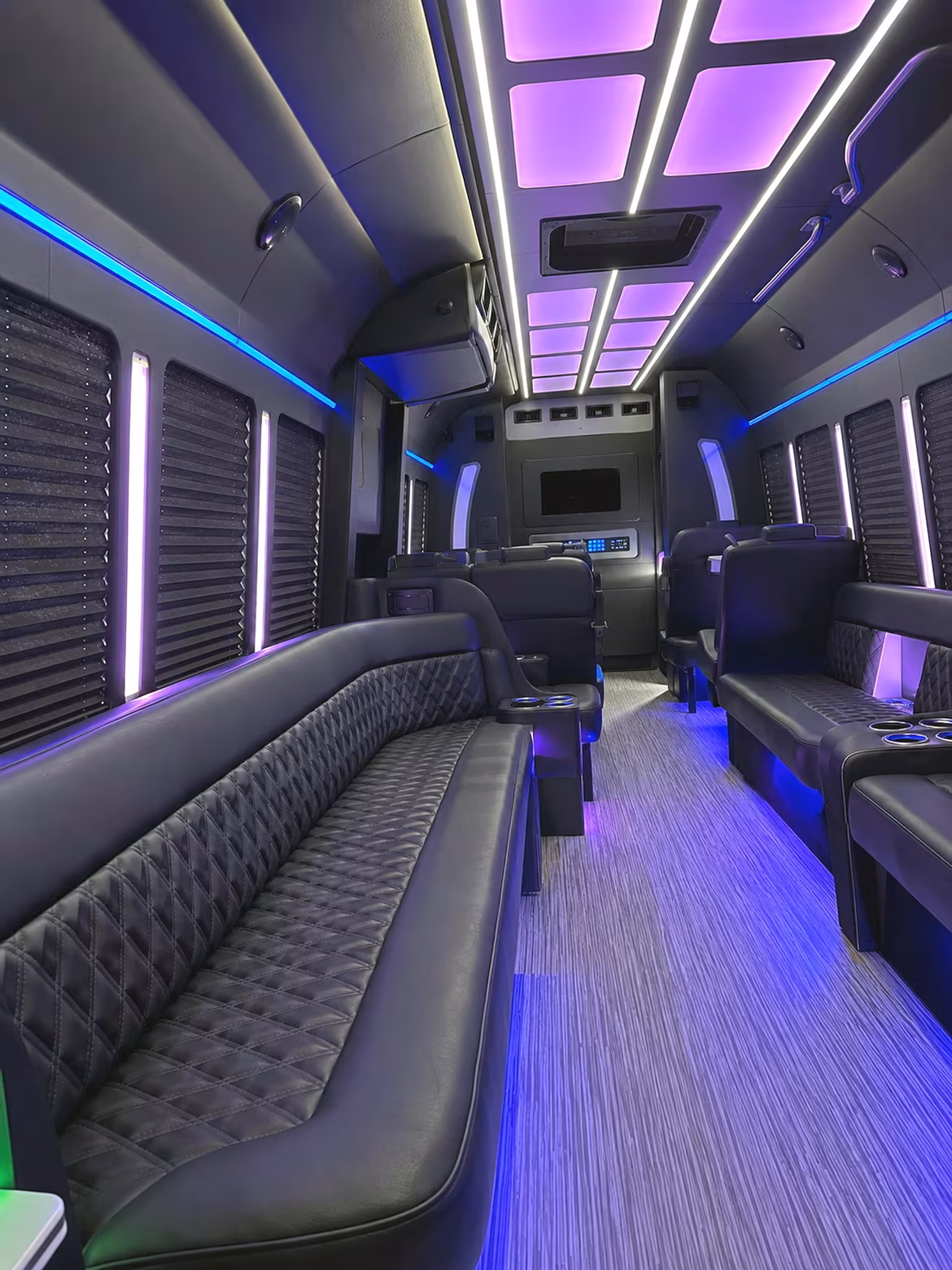 Virginia Beach Sporting Event Transportation party bus interior