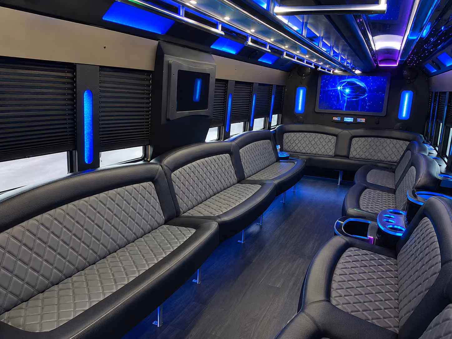 Virginia Beach Sporting Event Transportation party bus exterior